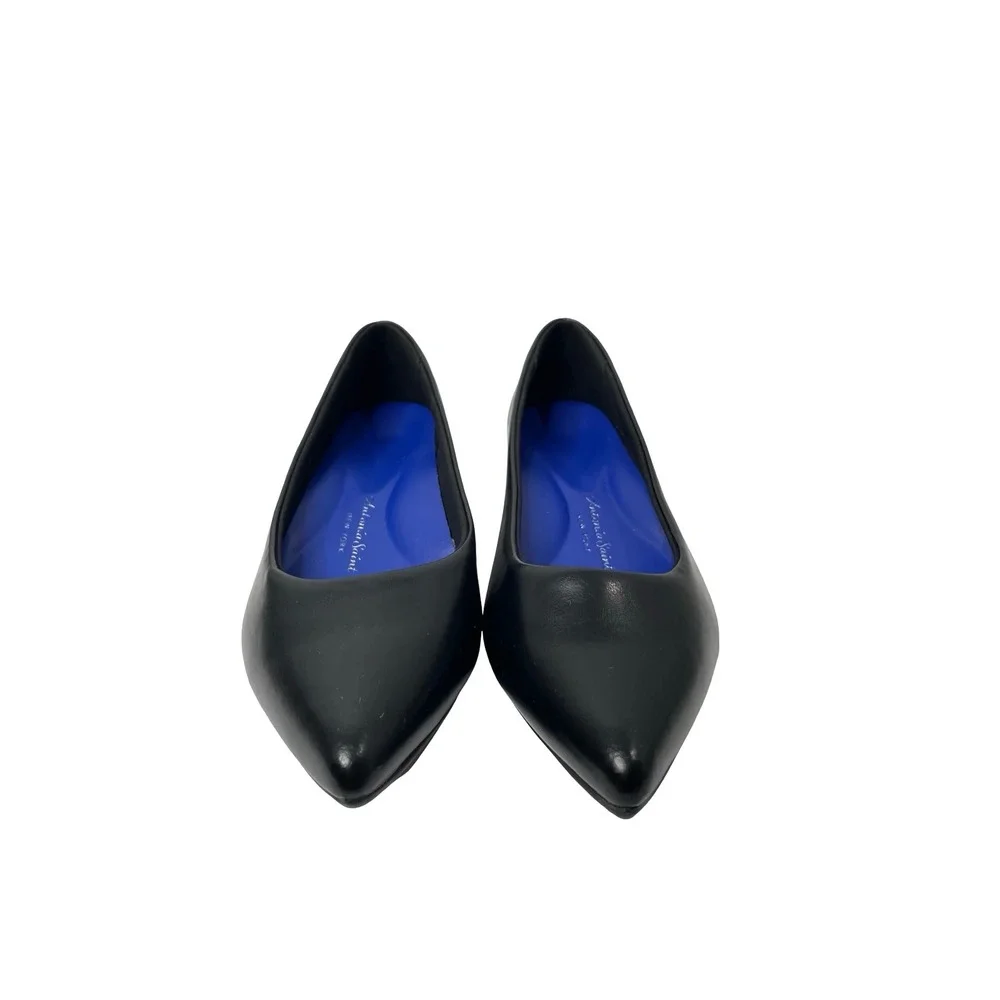Antonia Saint NY leather pointed toe flats Size 7B black comfort shoes